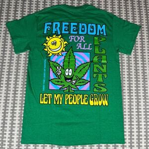 Made in Paradise Let My People Grow Green Tee T Shirt Men’s Sz S‎ New